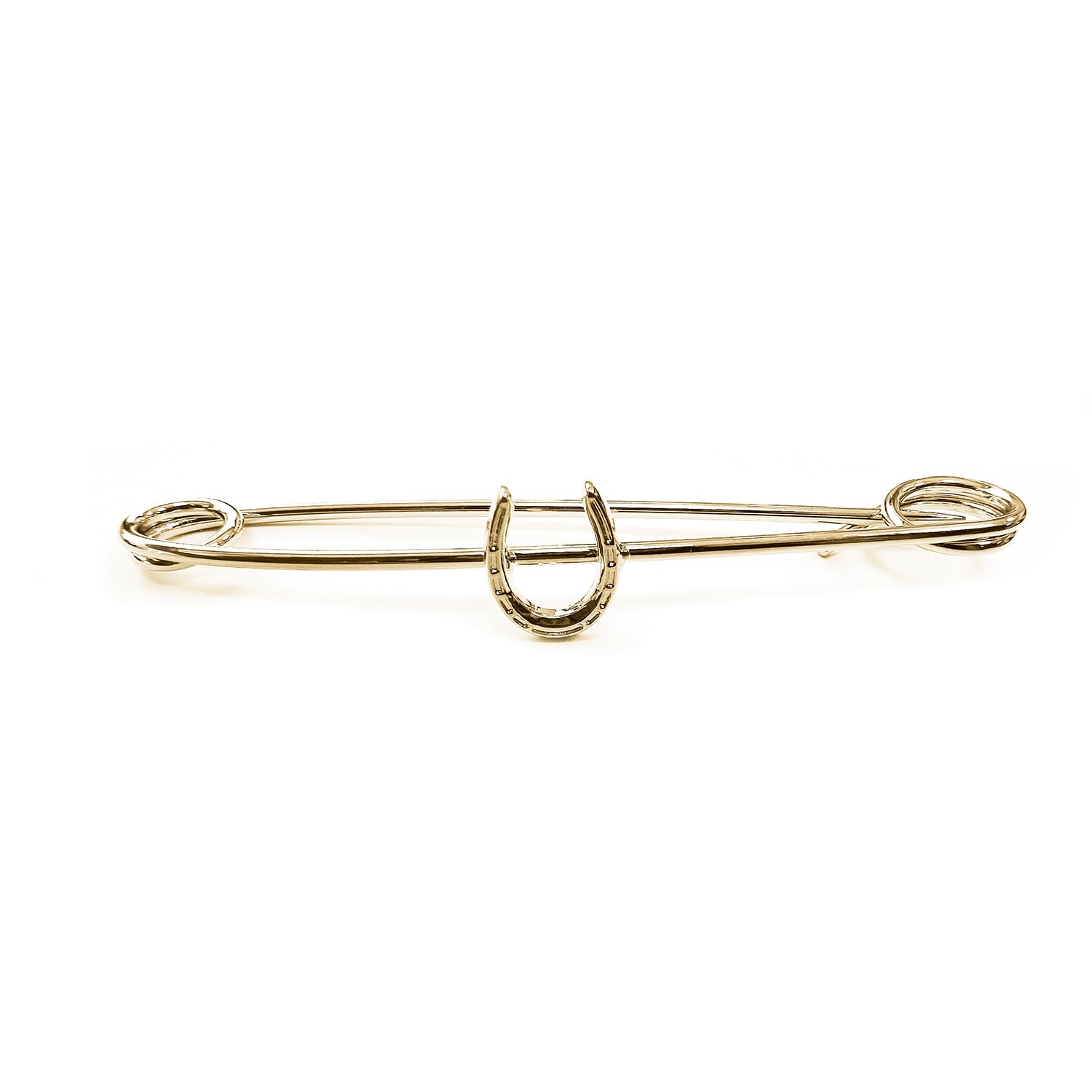 Equetech Traditional Horseshoe Stock Pin – Gold Equestrian Riding Tie Pin