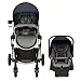 Evenflo Pivot Modular Travel System, Lightweight Baby Stroller, Sleek & Versatile, Easy Infant Car Seat Transfer, Oversized Storage Basket, Travel Stroller, 3-Panel Canopy, Navy