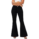 roswear Bell Bottom Jeans for Women High Waist Stretchy Flare Jeans Denim Trousers Pants