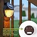 Outdoor LED Solar Wall Lights, Dusk to Dawn, Wireless, Waterproof, Batteries Included, Brown Security Fence Lights by LampLust - Pack of 4
