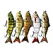 Isafish Swimbaits for Bass Crankbait Bionic Multi Jointed 4 Segment Pike Fishing Lures Minnow Hard Bait 4.72 Inch 0.6 Ounce