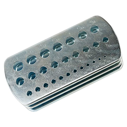 Drill Bit Gauge Index Holder & Stand 29 Slots Size Range 1/16 in 1/2