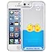 Yoption Liquid Case for iPhone 5 5s SE,Clear Cute Creative Design Liquid Floating Rubber Duck Hard Case Cover for iPhone 5 5s SE