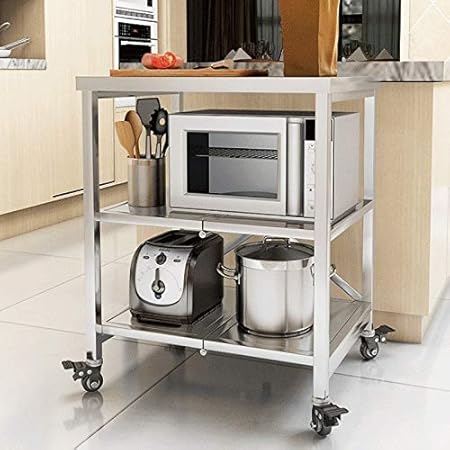 WSJF Cocina De La Carretilla De Almacenamiento con Ruedas ...