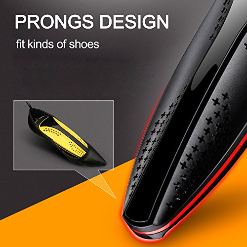 LOHOME 1-Pair Electric Shoe Dryer with Timer- Boot Dryer Shoes Warmer Shoes Drying Device Footwear Heater Dehumidify Disinfector Deodorizer (Black) - Thumbnail 4