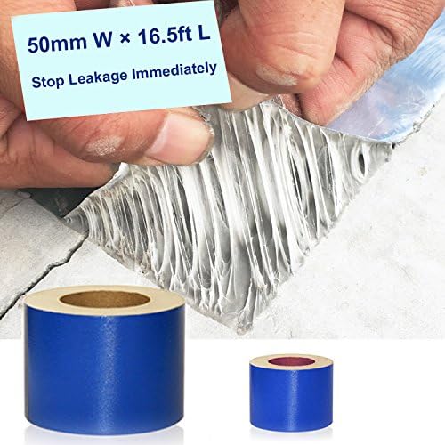 Lanpu Butyl Seal Tape Waterproofing Repair Tape Aluminum Foil Tape for Waterproofing Repair, Super Strong Repair Tape, 50mm W × 5m L