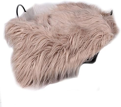 New Big Size Mongolian Faux Fur Nest Photography Prop Rug Newborn Baby Soft Blanket Basket Stuffer Photo Backdrop (Brown)