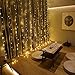 ZSTBT DM-300LW/1 300LED 9.84ft9.84ft/3m3m Window Curtain Lights for Party Wedding Home Patio Lawn Garden (Warm White)