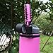 Hydro Flask Handle - Paracord Survival Strap with Security Ring for Wide Mouth Water Bottles Carrier (Pink/Black)