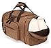 Kenox Oversized Canvas Travel Tote Luggage Weekend Duffel Bag (Coffee)