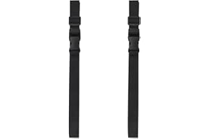 SWZHAI 2 Pcs Nylon Utility Strap, 1" x 59" Quick-Release Straps with Adjustable Buckle, Black Nylon Straps Camping Backpacking Bike Packing Strap for Outdoor Activities, Bundling (25mm x 1500mm)