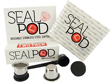 Reusable Nespresso Capsules - Sealpod Stainless Steel Refillable Pods for Nespresso Machines (OriginalLine Compatible) (2, 100 Lids)