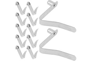 PACKOVE 12pcs V-Shaped Spring Snap Clips for Kayak Boat Tent Poles 8mm Solid Pin Spring-Loaded Scaffolding