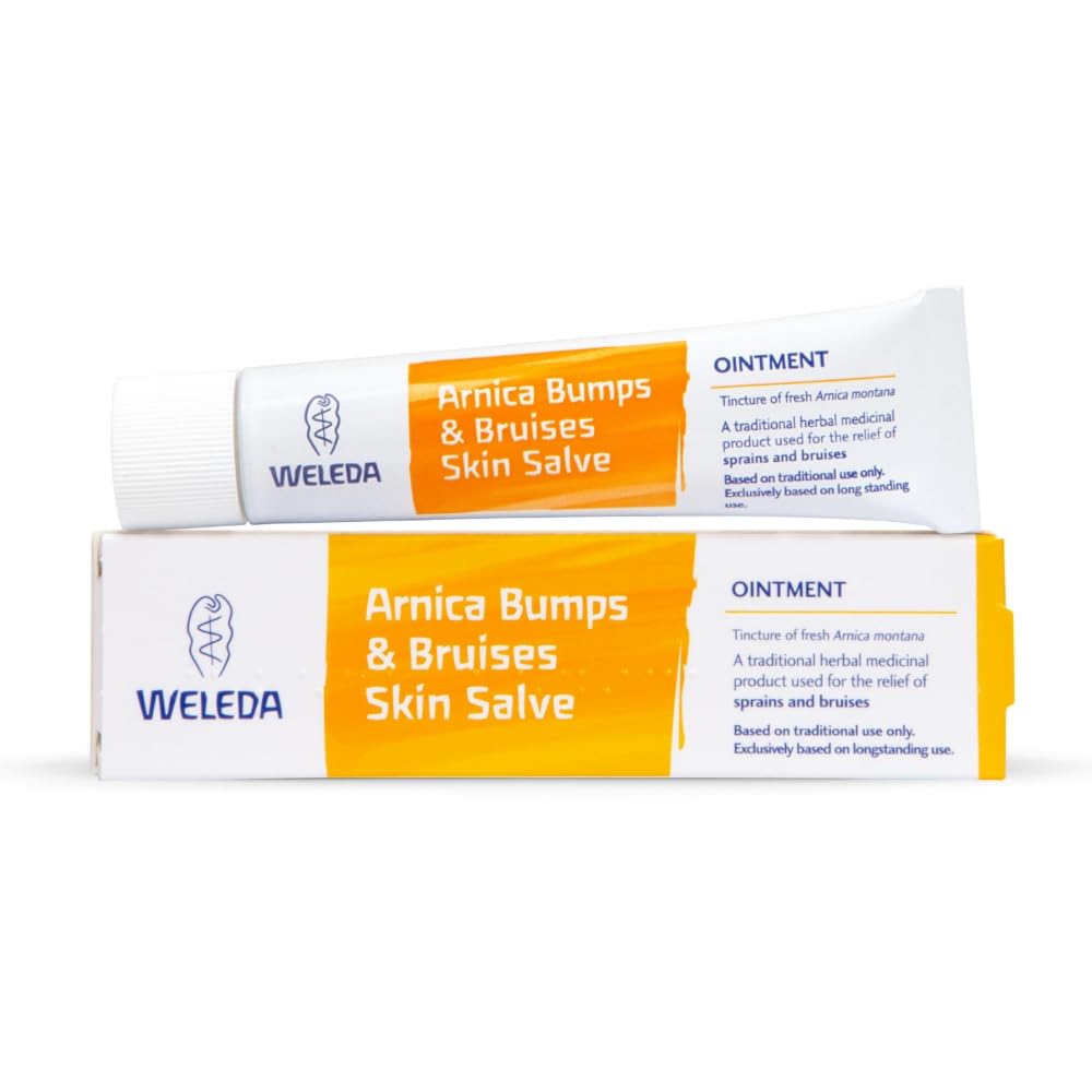 Weleda Arnica Bumps & Bruises Skin Salve, Arnica Cream for Muscular Aches & Pains, Sprains & Stiffness, Minor Sports Injuries, Swelling & Bruising, Traditional Herbal Medicinal Product, 25 g