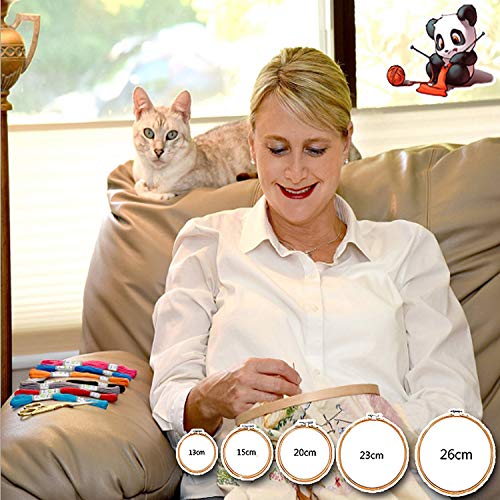 Embroidery Starter Kit with Instruction, 100 Colors Threads, 40 Sewing Pins, 3 Pieces Aida Cloth, Embroidery Hoops Set,Full Range Embroidery kit Cross Stitch Tool Kit for Adults Beginners (White-1)