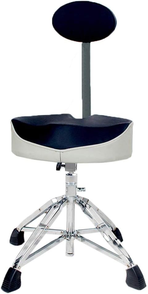 Drum Stool Universal Foldable Drum Throne Height Adjustable Stool Drumming Chair With Backrest Anti-slip Rubber Feet For Music Show for Rock Band (Color : Black, Size : 66cm)