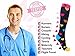 NEWZILL Medical Compression Socks for Women & Men Circulation 20-30 mmHg, Best for Running Athletic Hiking Travel Flight Nurses (Heart, L/XL)
