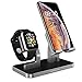 BENTOBEN Cell Phone Stand Compatible with Apple Watch Universal Desktop Stand Holder for iWatch Series 5/4/3/2/1 iPhone 11 Pro Max XS XR X 8 7 6S 6 Plus, Space Gray