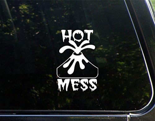 Hot Mess (Volcano)- 3-3/4" x 5-3/4" - Decal Sticker for Cell Phones,Windows, Bumpers, Laptops, Glassware etc.