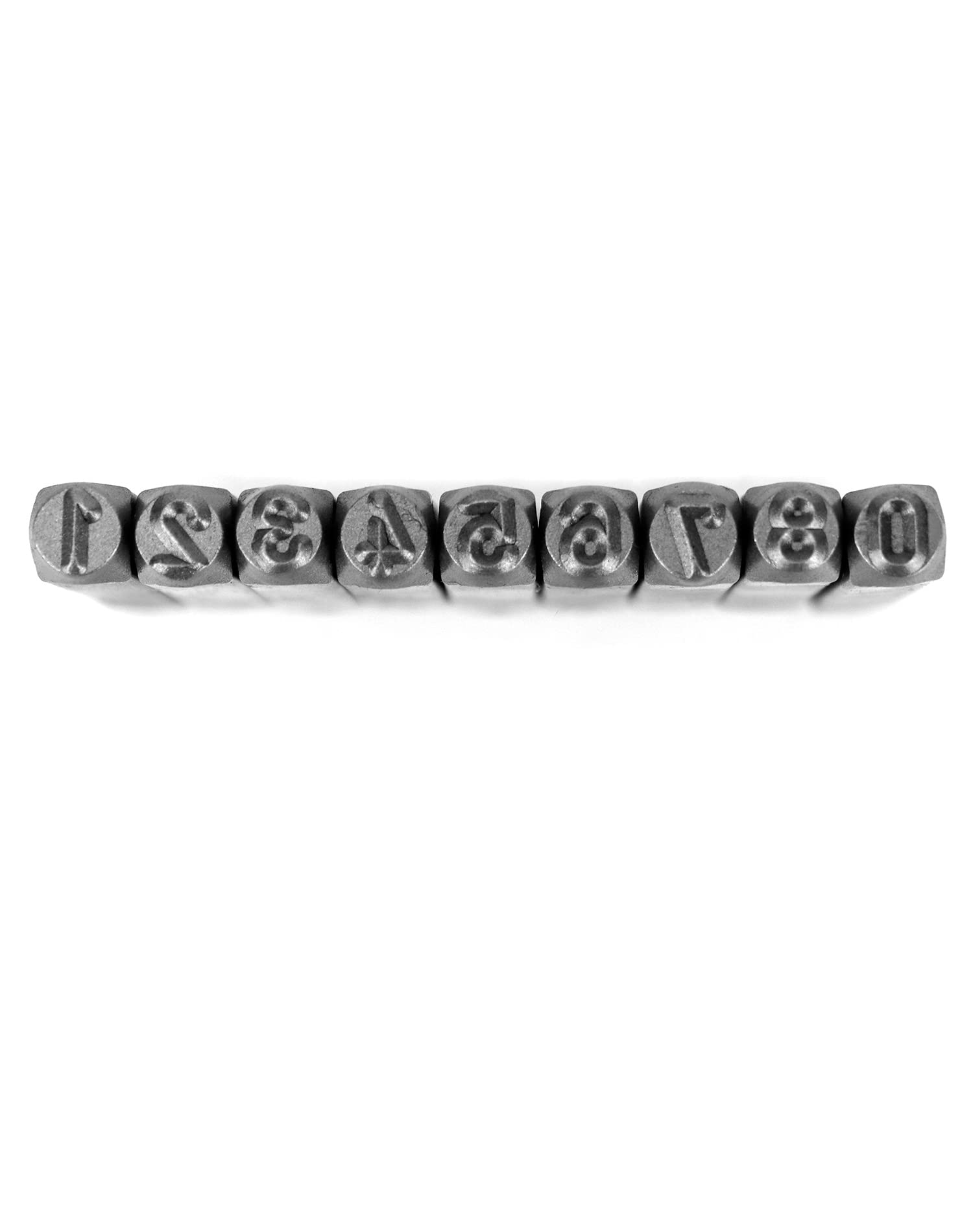 QWORK Metal Number Stamp Set, 1/4