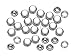 CRAFTMEMORE 40 Sets 10.5MM Pearl Snaps Fasteners for Western Shirt Clothes Popper Studs (40 Sets, Cloudy White)