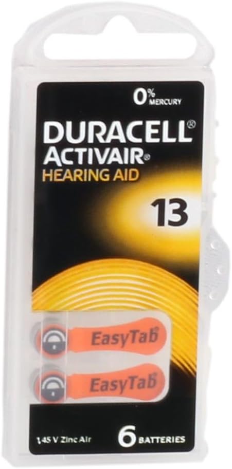 Duracell - Acoustic Battery N 13, Pack of 6, Does not apply