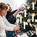 Kithouse 10 Set Christmas Window Candles Lights with Timer Remote Battery Operated Electric Christmas Tree Candle LED Flameless for Windows Christmas - Suction Cups, Spikes & Clips Included,Warm White
