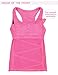 VANIS Women's Yoga Tank Tops Built in Bra Stretchy Activewear Tops Long Workout Shirts Racerback Quick Dry