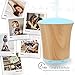 LUSCREAL Essential Oil Diffuser Set Woodgrain, 200ml Aromatherapy Diffusers for Essential Oils and Humidifiers with Adjustable Cool Mist Mode, Auto Shut-off, 8 Colors Light for Office Hom Gift Idea