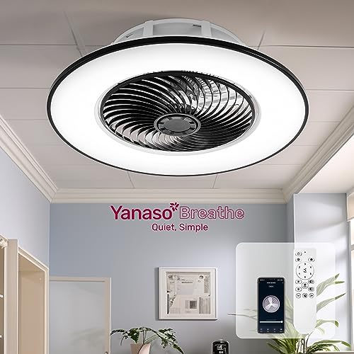 YANASO Ceiling Fan with Light Modern, Bladeless, with Remote Control