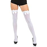 Sugar Sunday Opaque Thigh High Bow Stockings for Women Thigh Highs Stockings with Bows Over The Knee Socks