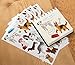 BLUE PANDA Dog Sticker Sheets (36 Sheets, 648 Pieces)