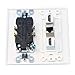RiteAV - 15 Amp Power Outlet 2 Port HDMI 1 Port Shielded Cat6 Decorative Wall Plate - White