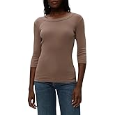 Michael Stars Women's Dot Three-Quarter Sleeve Tee Shirt