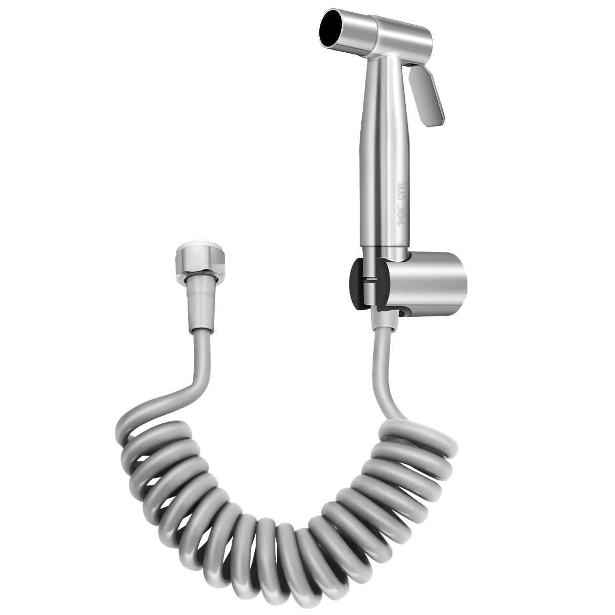 Ciciment Hand Held Bidet Sprayer for Toilet with Spring Hose, Wall Mount Kit for Pet Bath, Personal Hygiene, Diaper Cleaning