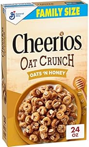 Cheerios Oat Crunch Oats & Honey Oat Breakfast Cereal, Family Size, 2