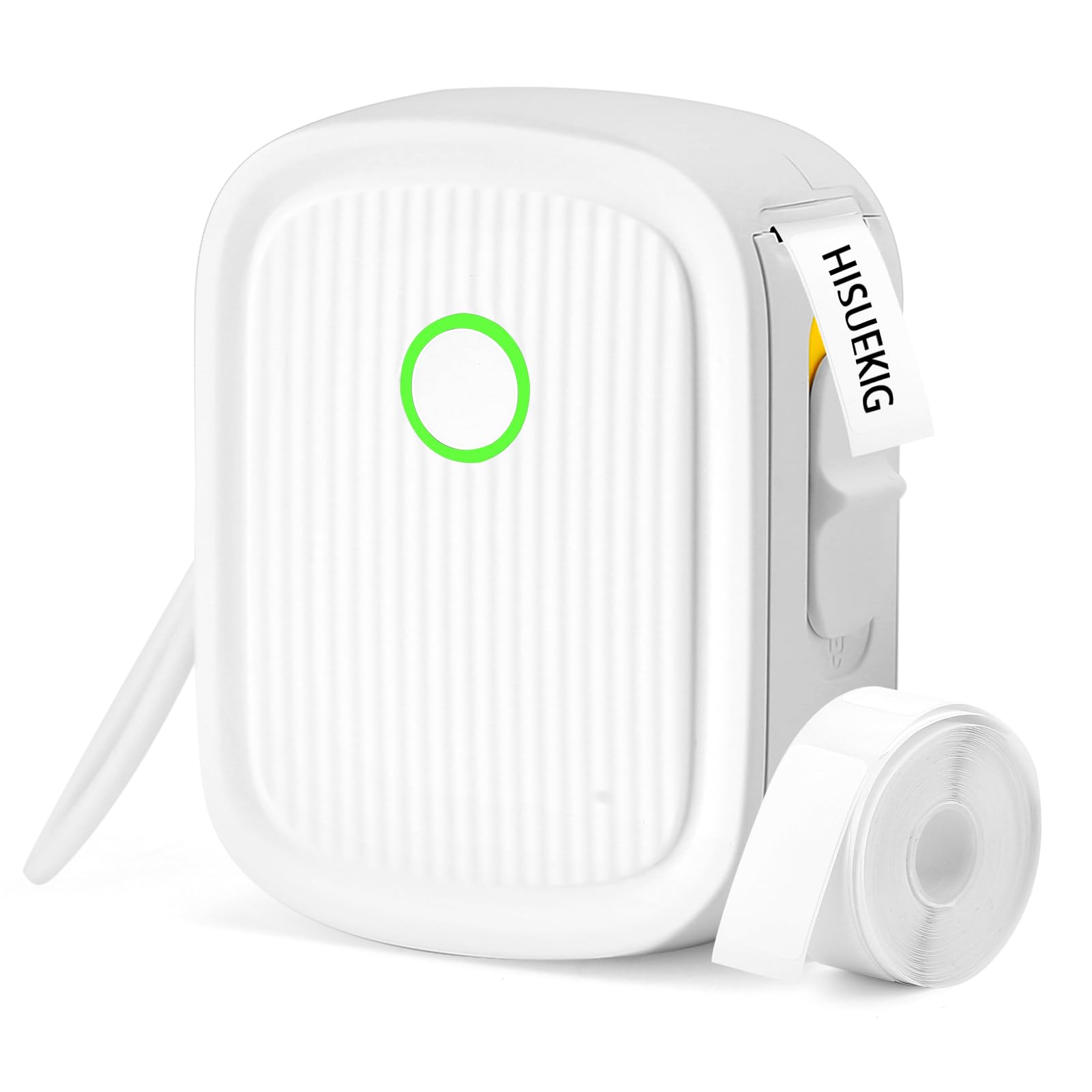 Photo 1 of Mini Bluetooth Label Printer Economical Portable Thermal Printer White, Thermal Printer Rechargeable Labeler for Price Tag & Food Date, Compatible with iOS Android