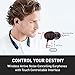 Phiaton BT 150 NC Black Wireless Bluetooth Retractable Headphones – Active Noise Cancelling Bluetooth Headphones with Touch Control Neckband and Wireless Headphone Mic