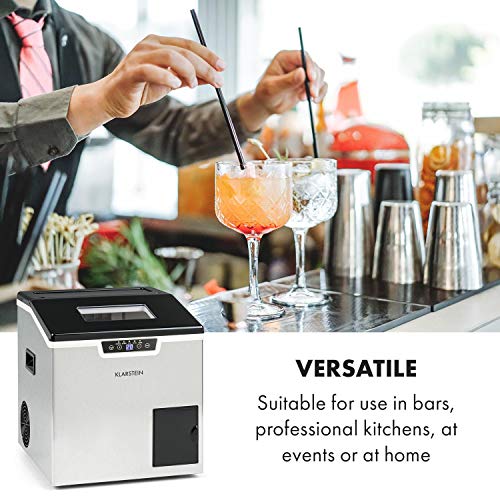 Klarstein Icefestival Cube Eiswürfelbereiter, 400 W, 12-20 kg/24h Eiswürfel, Eisfachkapazität: 1,9 kg, Wasseranschluss… – Bild 3