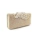 WEDDINGHELPER Clutch Purses Golden Peacock for Women Luxury Rhinestone Crystal Evening Clutch Bags Vintage Party (gold)