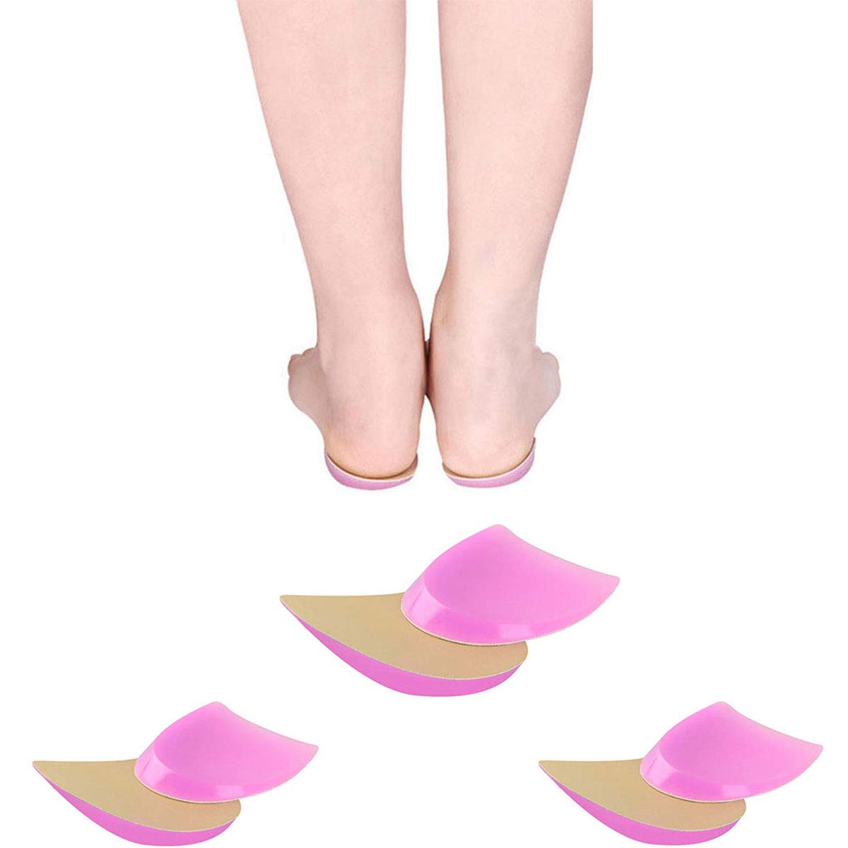 PEDIMEND O/X Type Leg Orthotic Insole (3PAIR - 6PCS) - Pronation Supination Corrective Pads - for Bowleg & Knock Knee Legs - Relieve Excess Pressure on Feet, Ankles, Knees & Back - Foot Care