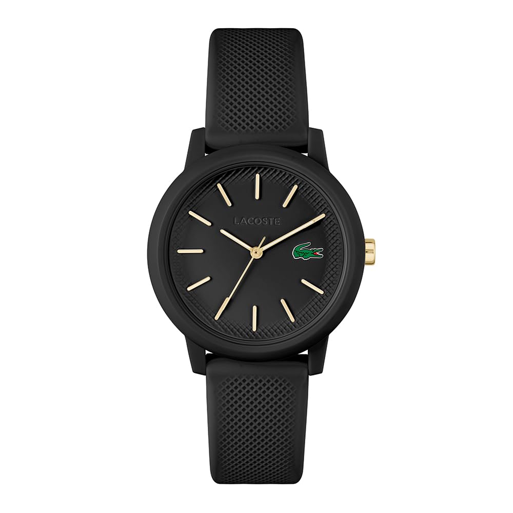 Lacoste Analogue Quartz Watch for Women LACOSTE.12.12 Collection with Black Silicone Bracelet - 2001212 — image 1