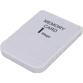 1MB PS1 Memory Card, ABS Console Memory Cards, Lightweight Game Console Memory Card Compatible with PS1 Classic Gaming System, Grey, 2.20 x 1.65 x 0.27in, 1Pcs
