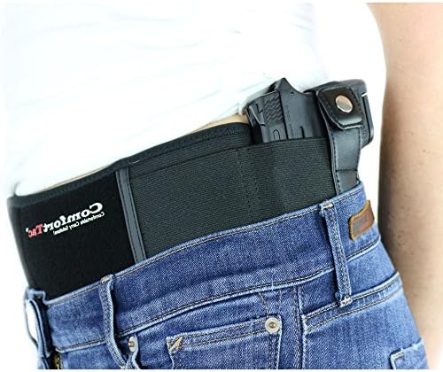 ComfortTac Ultimate Belly Band Holster 2.0 | NEW 2017 | Fits Glock 19 43 26 Smith and Wesson MP Shield Bodyguard Ruger LC9 Sig Sauer More | Carry IWB OWB Appendix (S (Belly: Up To 31"), Left)