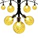 Solar Globe String Lights, Innoo Tech Outdoor 19.7 ft 30 LED Warm White Crystal Ball Christmas Globe Lights for Garden Path, Party, Bedroom Decoration