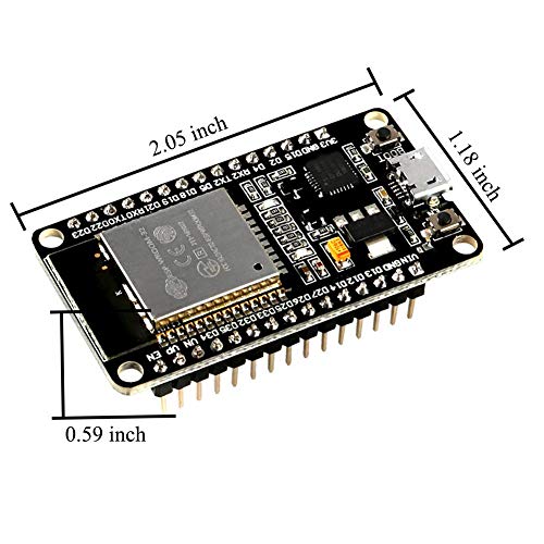 ESP-WROOM-32 ESP32 ESP-32S Development Board 2.4GHz Dual-Mode WiFi + Bluetooth Dual Cores Microcontroller Processor Integrated with Antenna RF AMP Filter AP STA Compatible with Arduino IDE (3PCS)