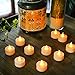 Realistic Bright Flameless LED Tea Light Candles, Bright, Flickering, Battery Powered Fake Candles, Unscented Tealights, Pack of 50