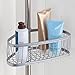 iDesign York Metal Wire Tension Rod Corner Shower Caddy, Adjustable 5'-9' Pole and Baskets for Shampoo, Conditioner, Soap with Hooks for Razors, Towels, Silver