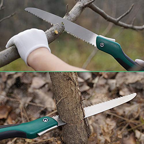 Klappsäge, robust, extra lang, 25,4 cm Klinge, Handsäge für Holz, Camping, Trockenholz, Astsäge mit harten Zähnen… – Bild 6