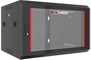 Sysracks Server Rack - Wall Mount, Black, 6U, 18" Depth, Compatible with Server, Metal